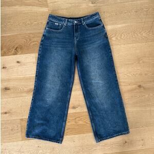 The Ragged Priest - Wide Leg Jeans in Dark Blue